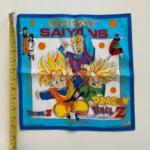vintage 90s dragon ball z dbz handkerchief great saiyan new old stock